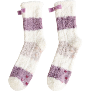 Custom Winter Warm Non Slip Indoor Women Fluffy Fuzzy Sleep Socks 
