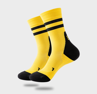 Elite Yellow Men's Compression Crew Sports Socks Manufacturer