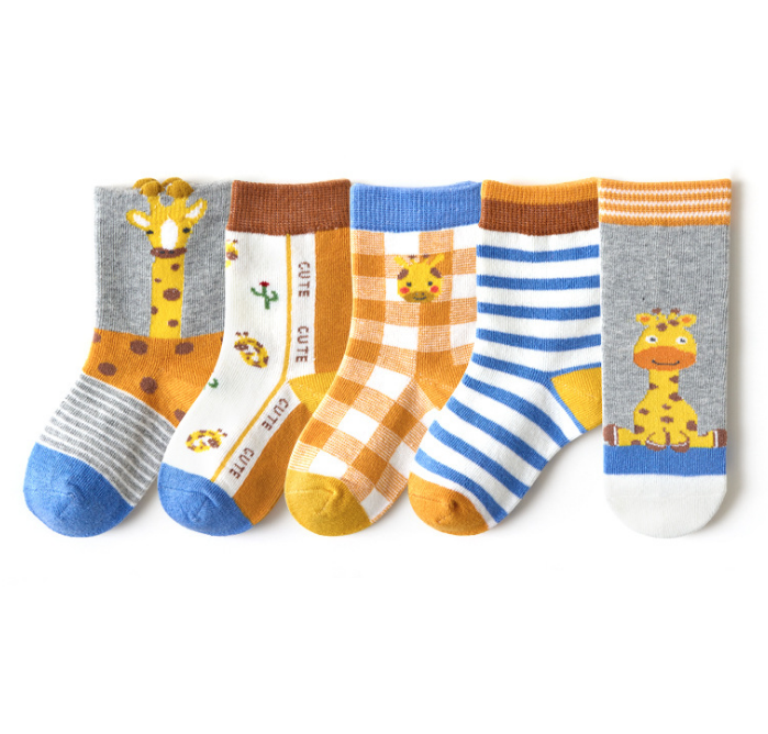 1-5 Years Giraffe Korean Style Baby Boy Cartoon Socks 