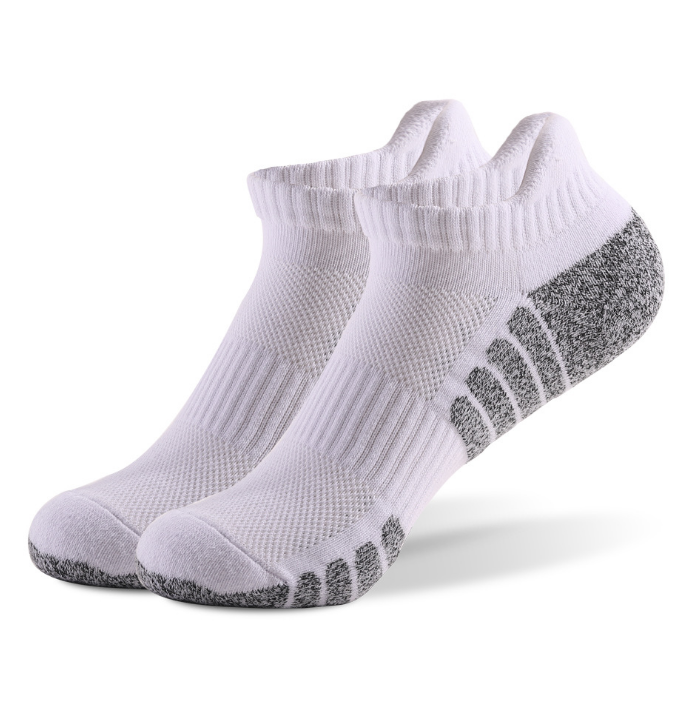 White Color Thick Sports Ankle Socks For Men