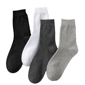 Custom Cotton Black White Grey Business Socks Men 